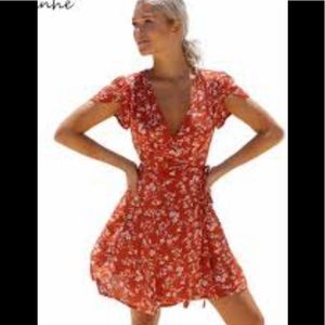 Floral wrap dress